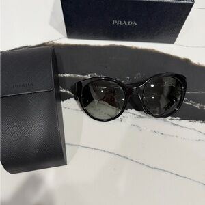 Prada Glossy Black Cat-Eye Sunglasses
